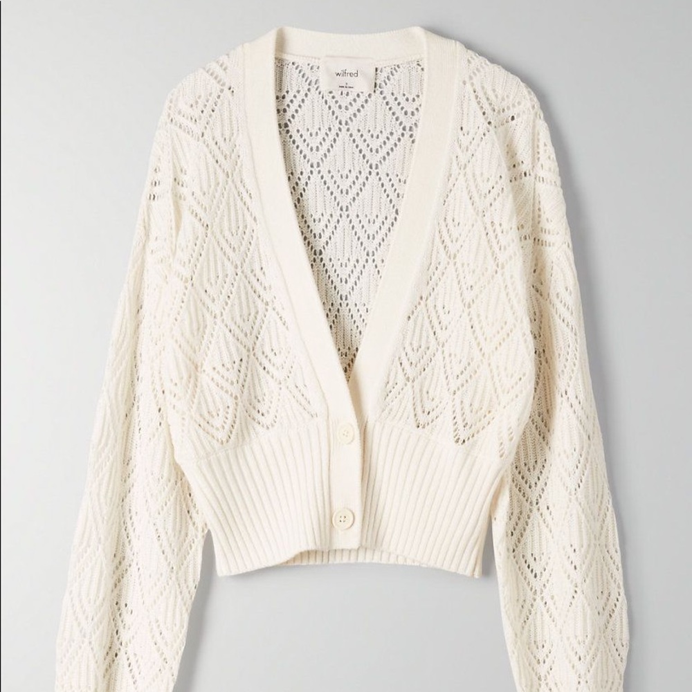 Aritzia / Wilfred Plunge Neck Cardigan - EUC